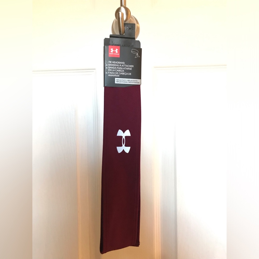 NWT Under Armour Fitness Headband for Workouts Brand UA Self Tie Headband